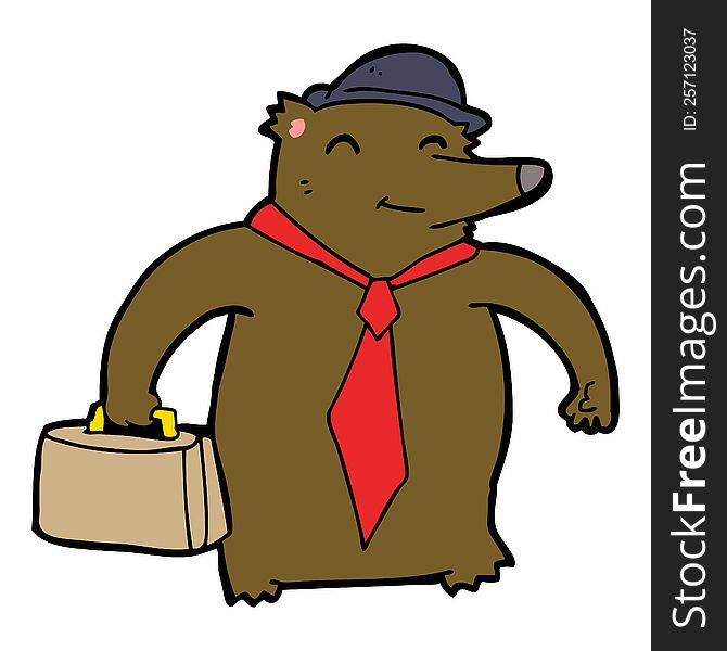 cartoon business bear