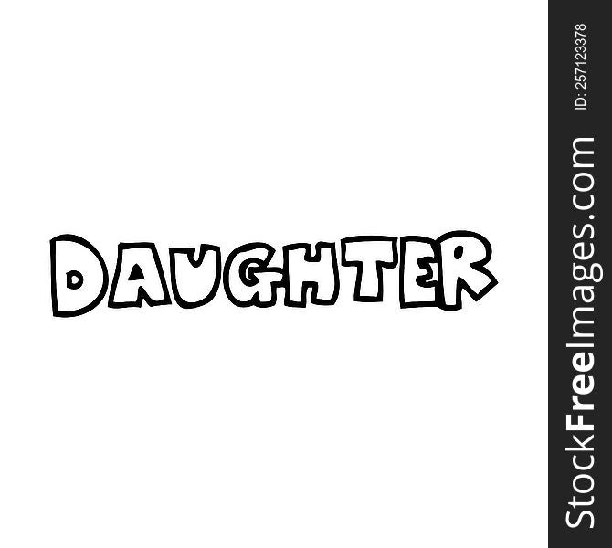 cartoon word daughter