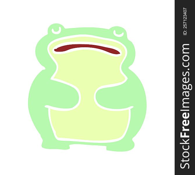 cartoon doodle frog