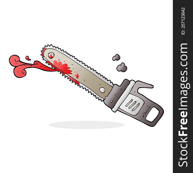 Cartoon Bloody Chainsaw