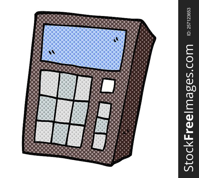 freehand drawn cartoon calculator