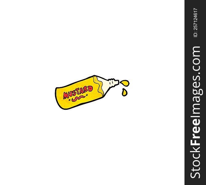 cartoon mustard bottle