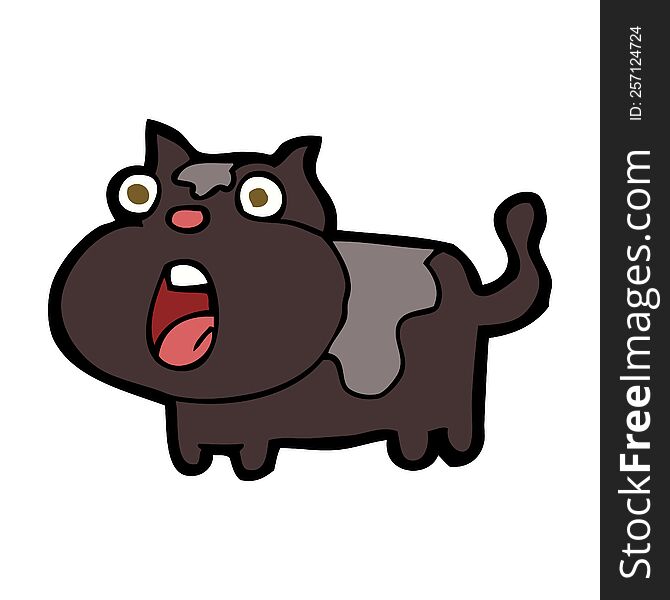 cartoon shocked cat