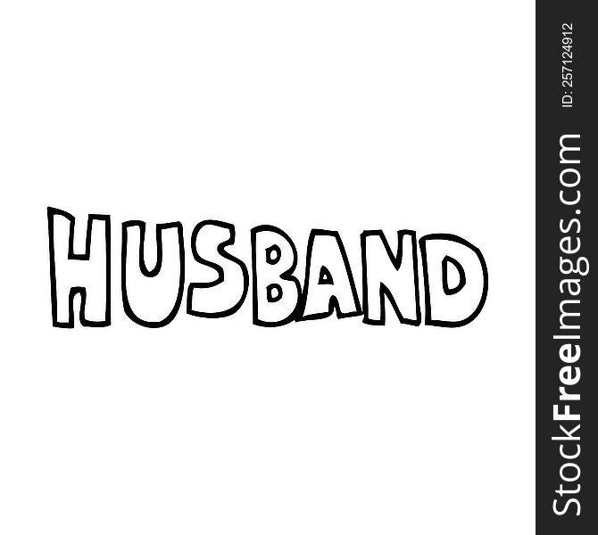 cartoon word husband