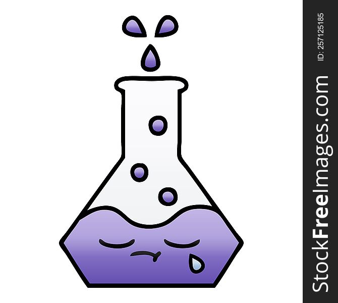 Gradient Shaded Cartoon Science Beaker