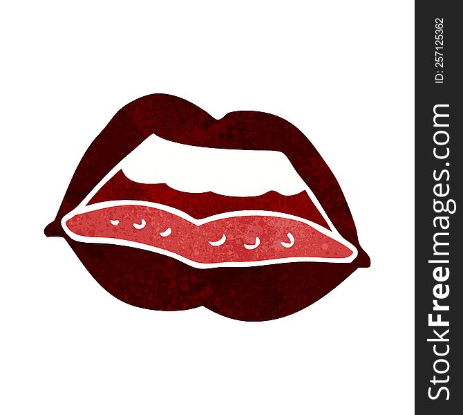 Cartoon Sexy Lips Symbol