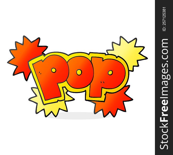 Cartoon Pop Explosion Symbol