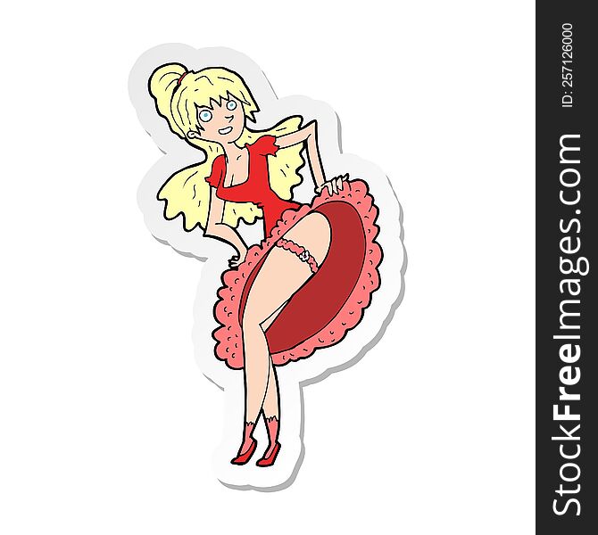 sticker of a cartoon flamenco dancer