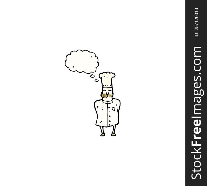 cartoon chef with thought bubble