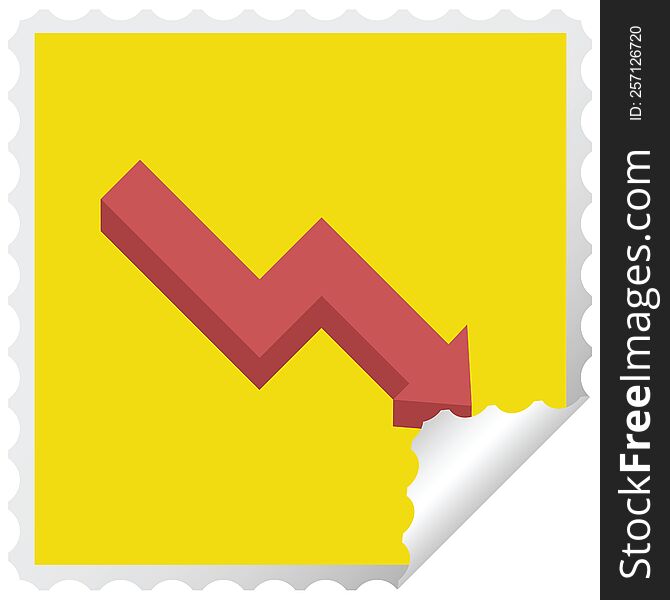 performance arrow graphic square sticker stamp. performance arrow graphic square sticker stamp