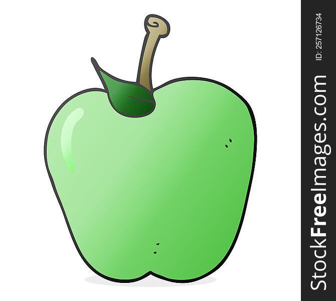 freehand drawn cartoon apple