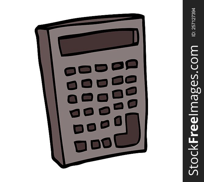 cartoon doodle of a calculator