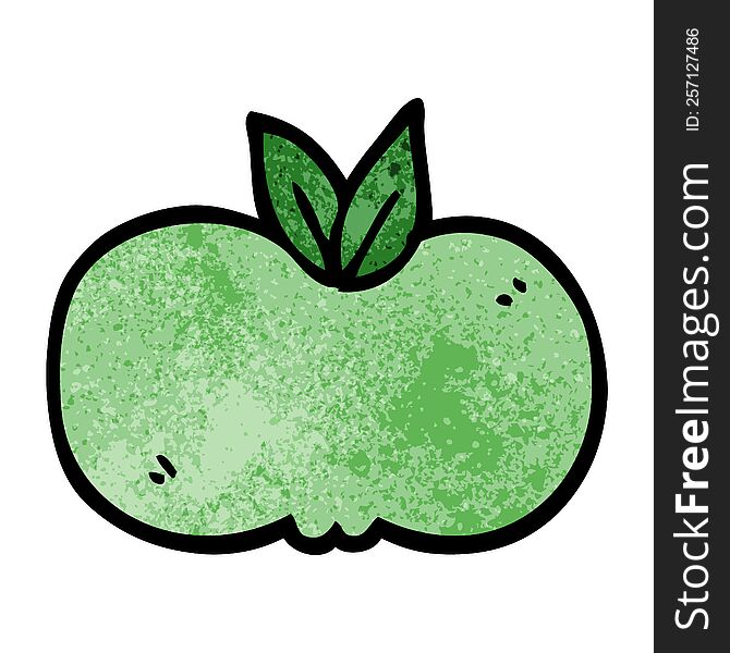 cartoon doodle apple