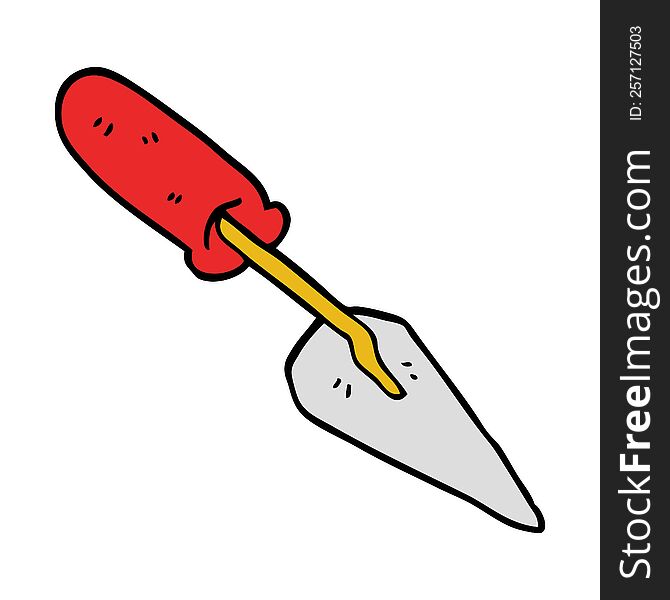 cartoon doodle trowel