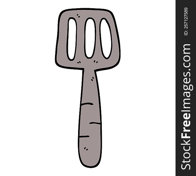 cartoon doodle food spatula