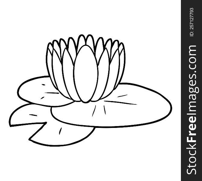 cartoon water lily. cartoon water lily