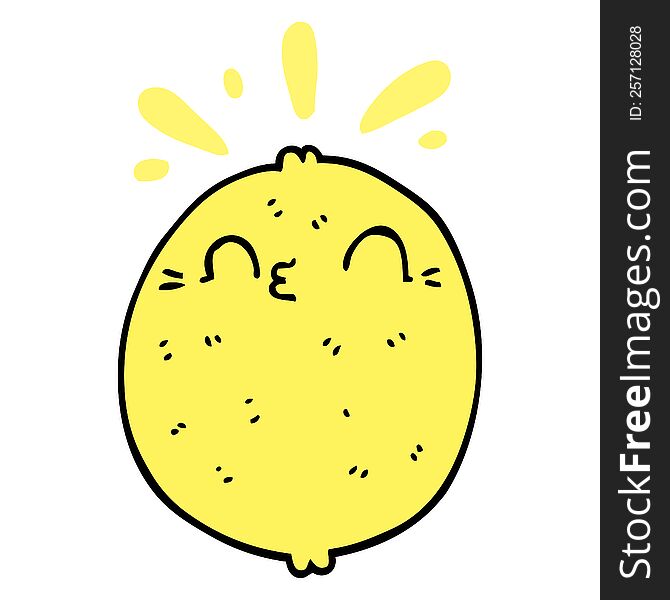 cute cartoon lemon