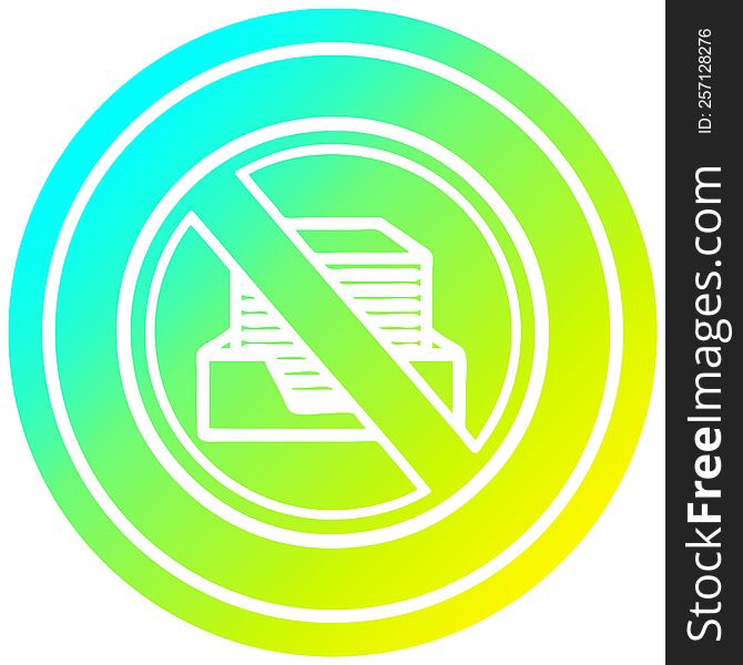 Office Paperless Circular In Cold Gradient Spectrum