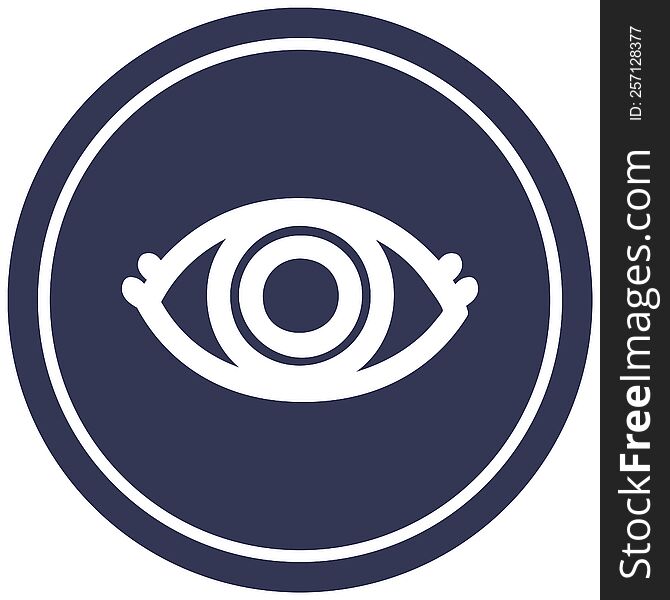 Staring Eye Circular Icon