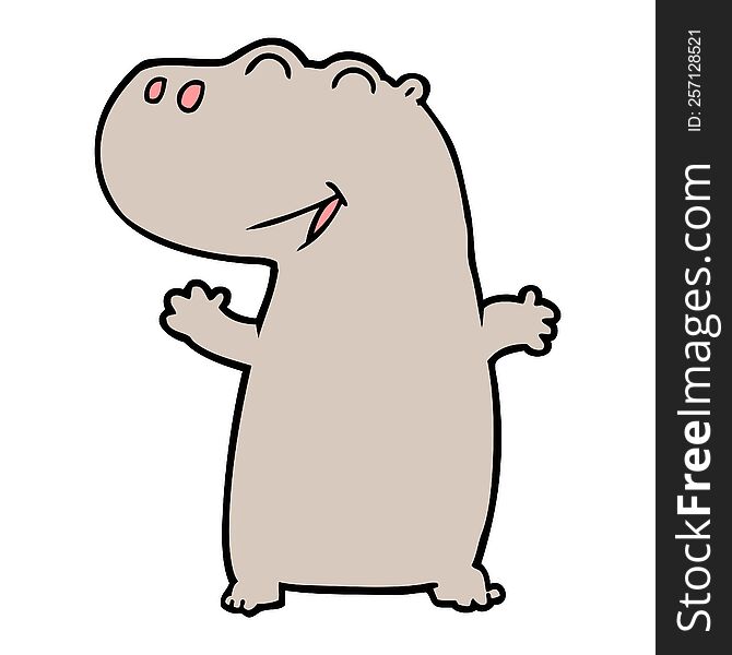 cartoon hippopotamus. cartoon hippopotamus