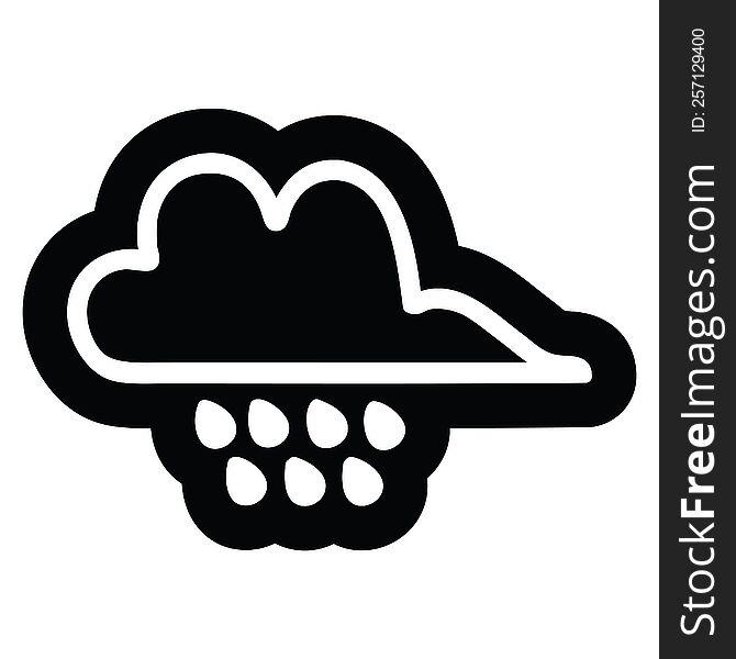 rain cloud icon symbol
