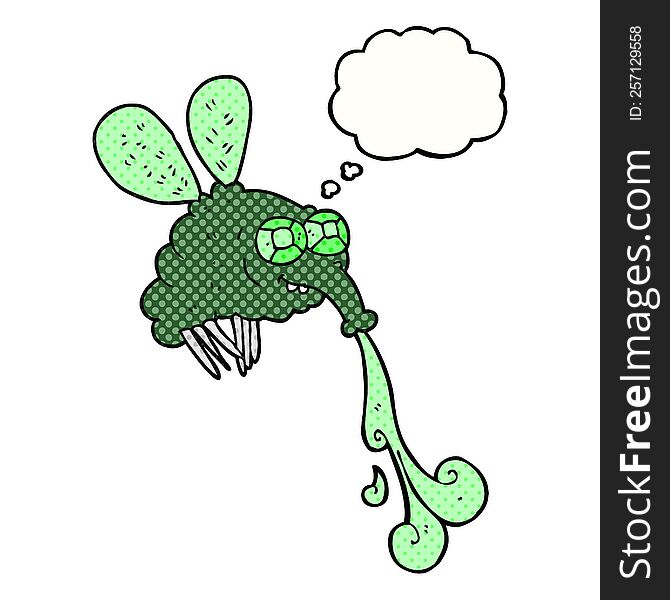 Thought Bubble Cartoon Gross Fly