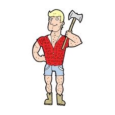 Free Cartoon Lumberjack Royalty Free Stock Image - 257135246