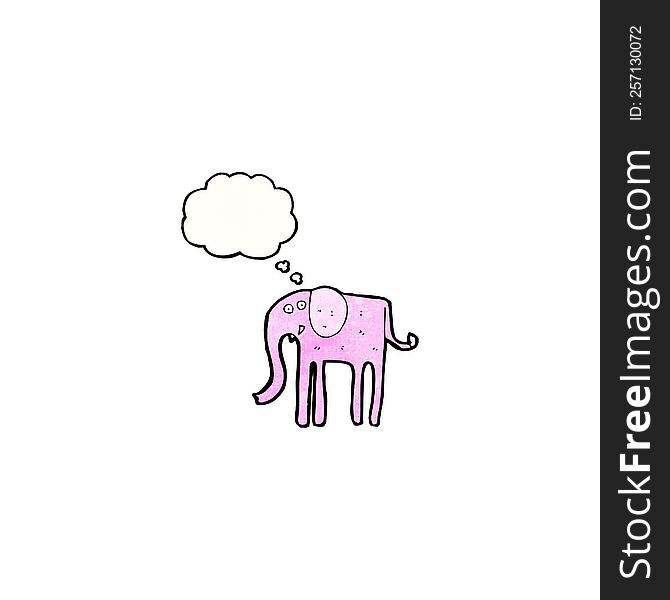 Cartoon Elephant With Thougth Bubble