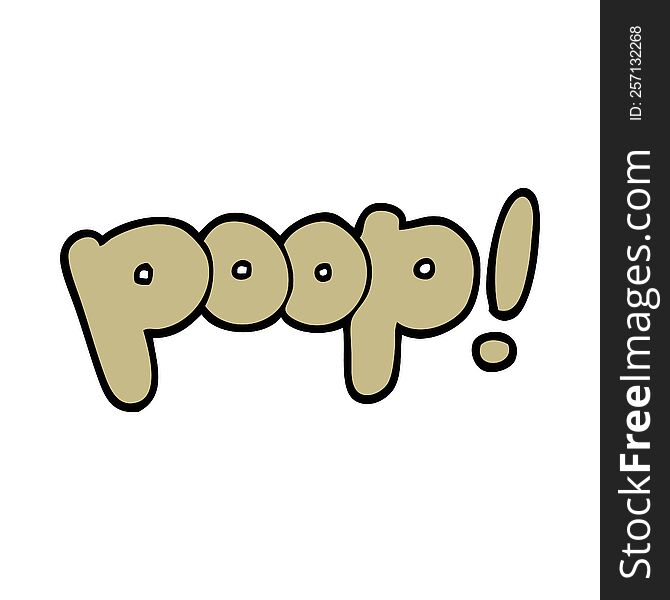 cartoon doodle font poop