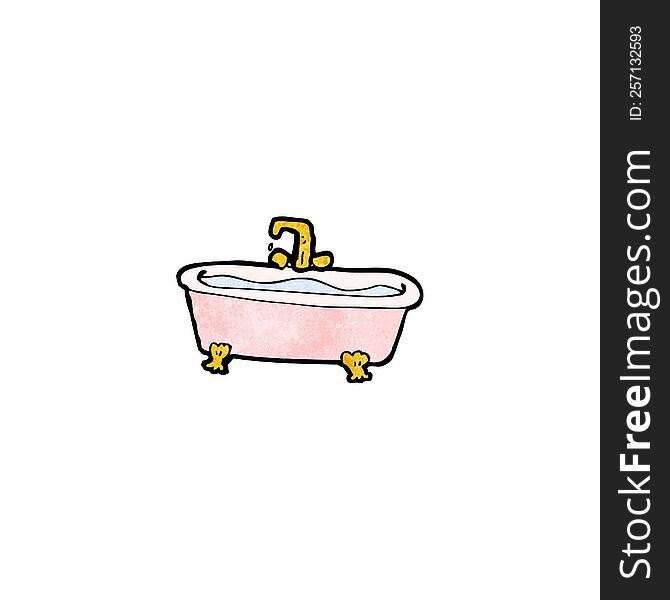cartoon bath of water