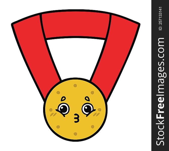 cute cartoon gold medal