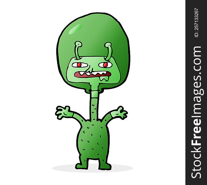 cartoon space alien