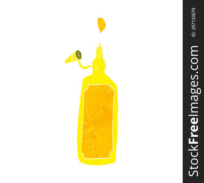 cartoon mustard bottle