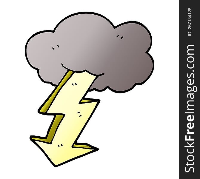 cartoon doodle lightning bolt