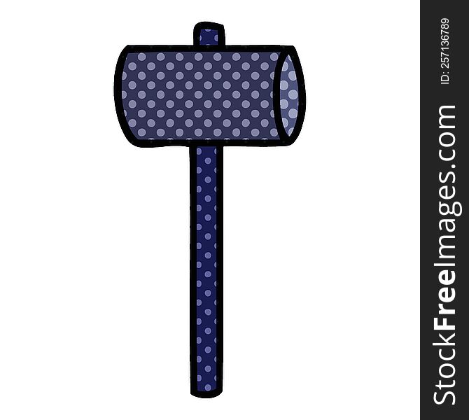 hand drawn cartoon doodle of a mallet
