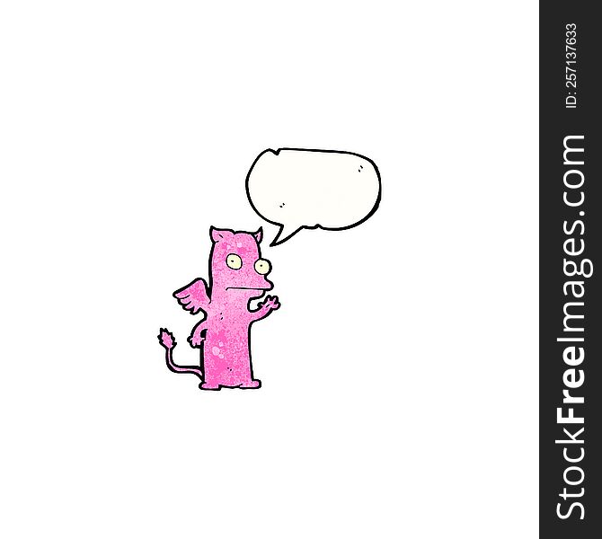Cartoon Pink Little Monster