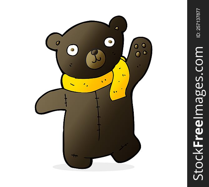 cute cartoon black teddy bear