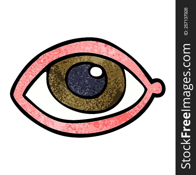 cartoon doodle human eye