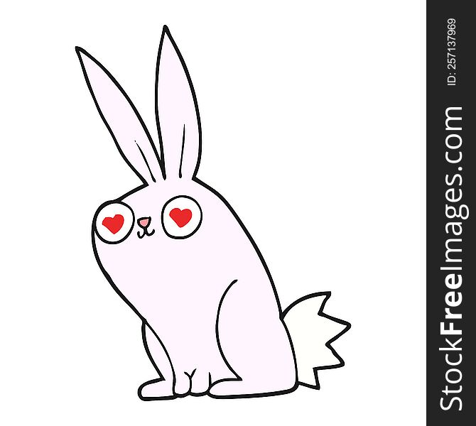 cartoon bunny rabbit in love