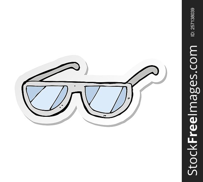 Sticker Of A Cartoon Spectacles