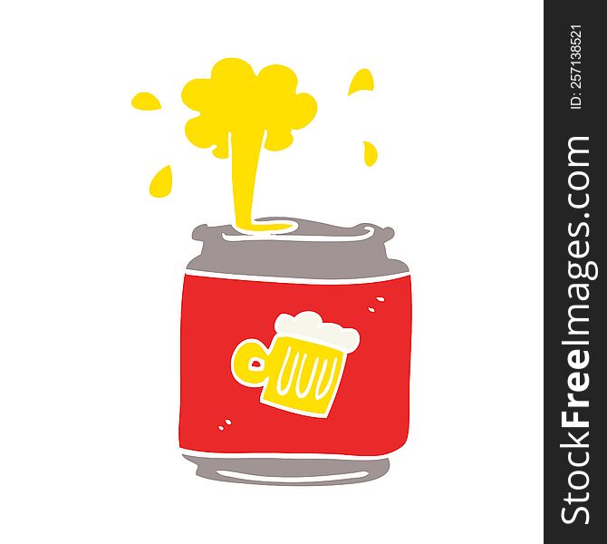 Cartoon Doodle Of A Can Of Beer