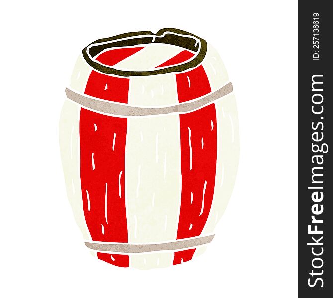 cartoon painted barrel