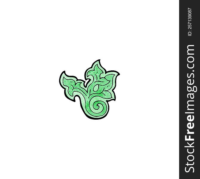 Cartoon Floral Leaf Decorative Element