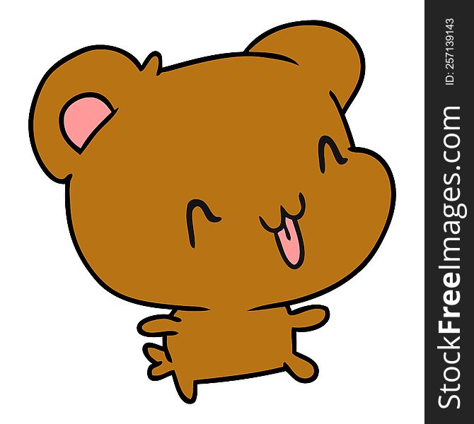 Cartoon Kawaii Cute Happy Bear