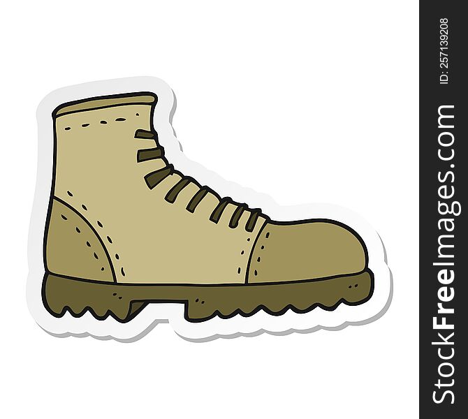 sticker of a cartoon boot