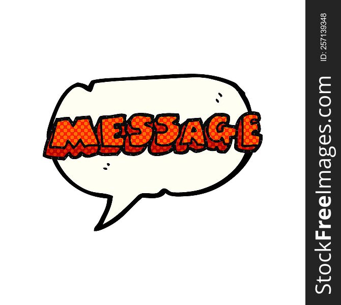 Comic Book Speech Bubble Cartoon Message Text