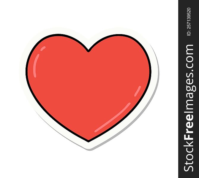 Tattoo Style Sticker Of A Heart