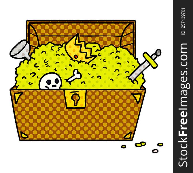 Cartoon Doodle Of A Treasure Chest