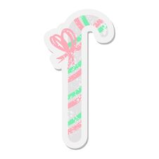 Candy Cane Grunge Sticker Stock Images