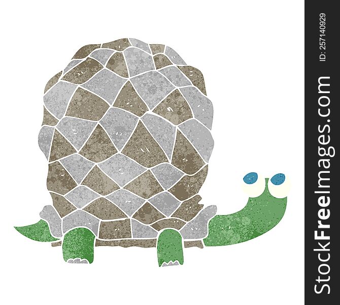 Retro Cartoon Tortoise